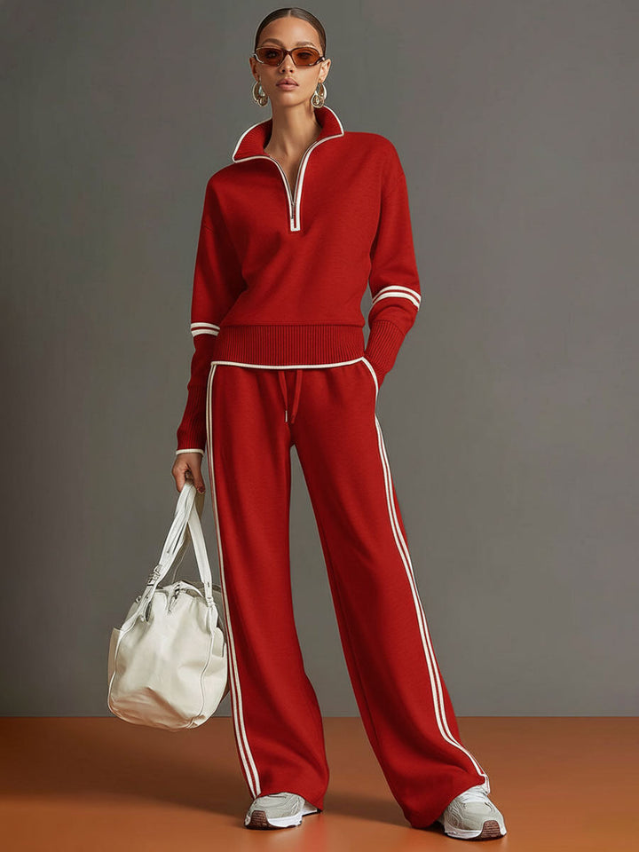 Mireva – Completo con Blusa e Pantaloni a Gamba Larga