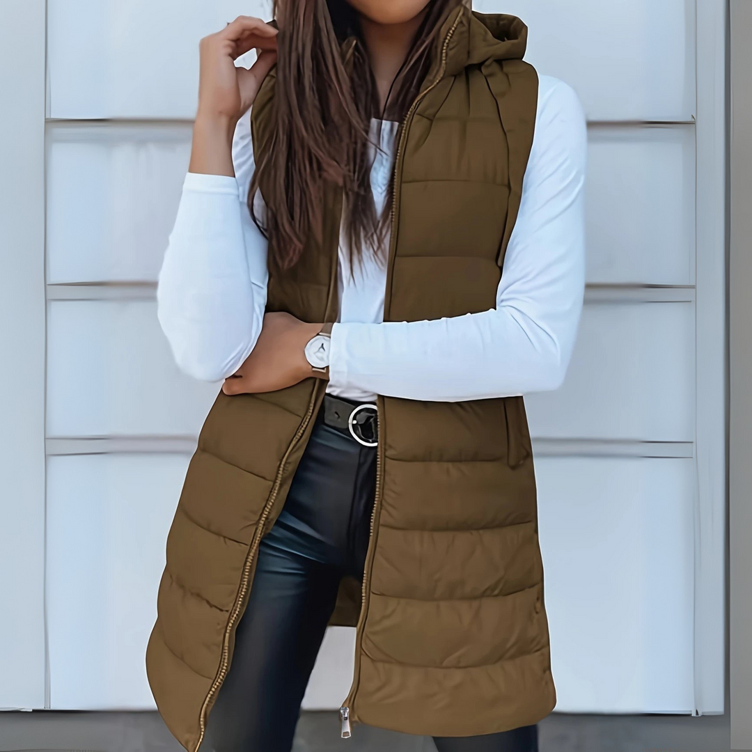 Naleia – Con Cappuccio in Tessuto Gilet da Donna