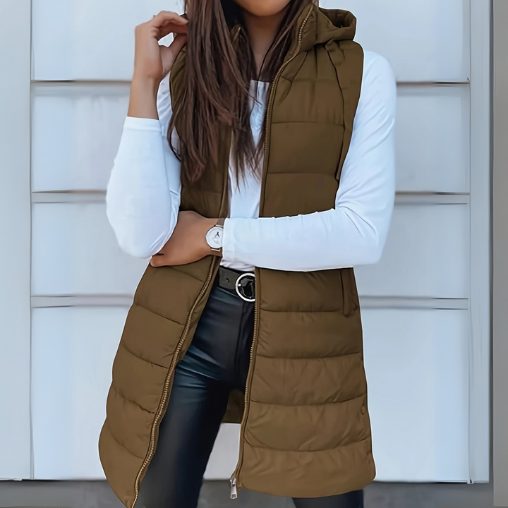 Naleia – Con Cappuccio in Tessuto Gilet da Donna
