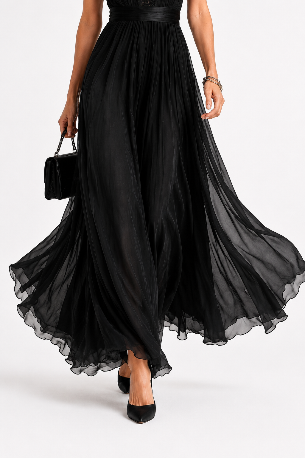 Rivana – Maxi in Chiffon Abito