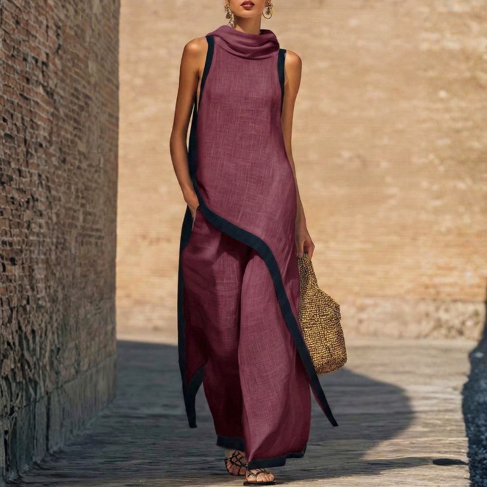 Avylen – Taglio Asimmetrico in Lino-Cotone Set
