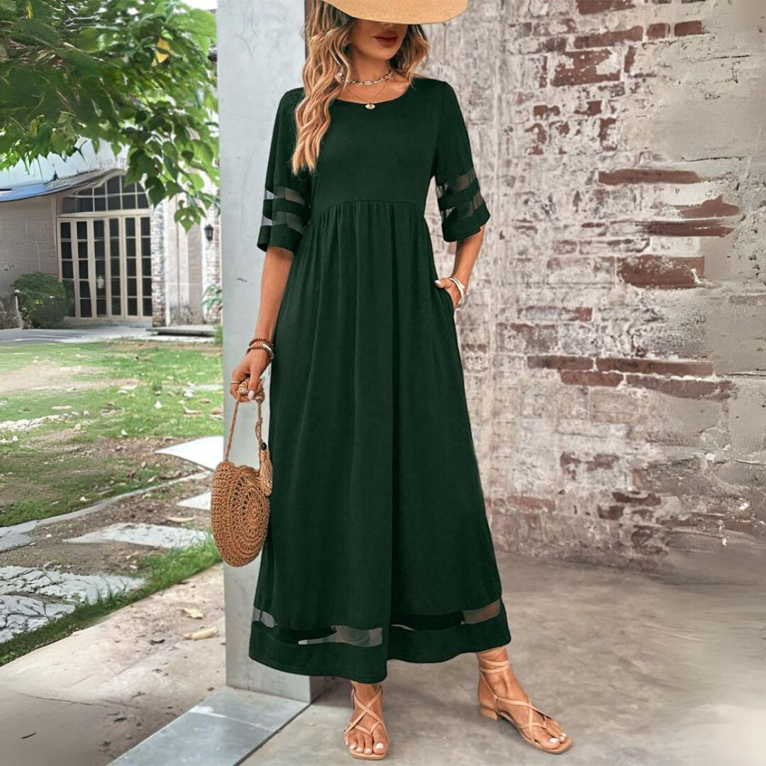 Velara – Maxi a Righe Effetto Ombra Abito