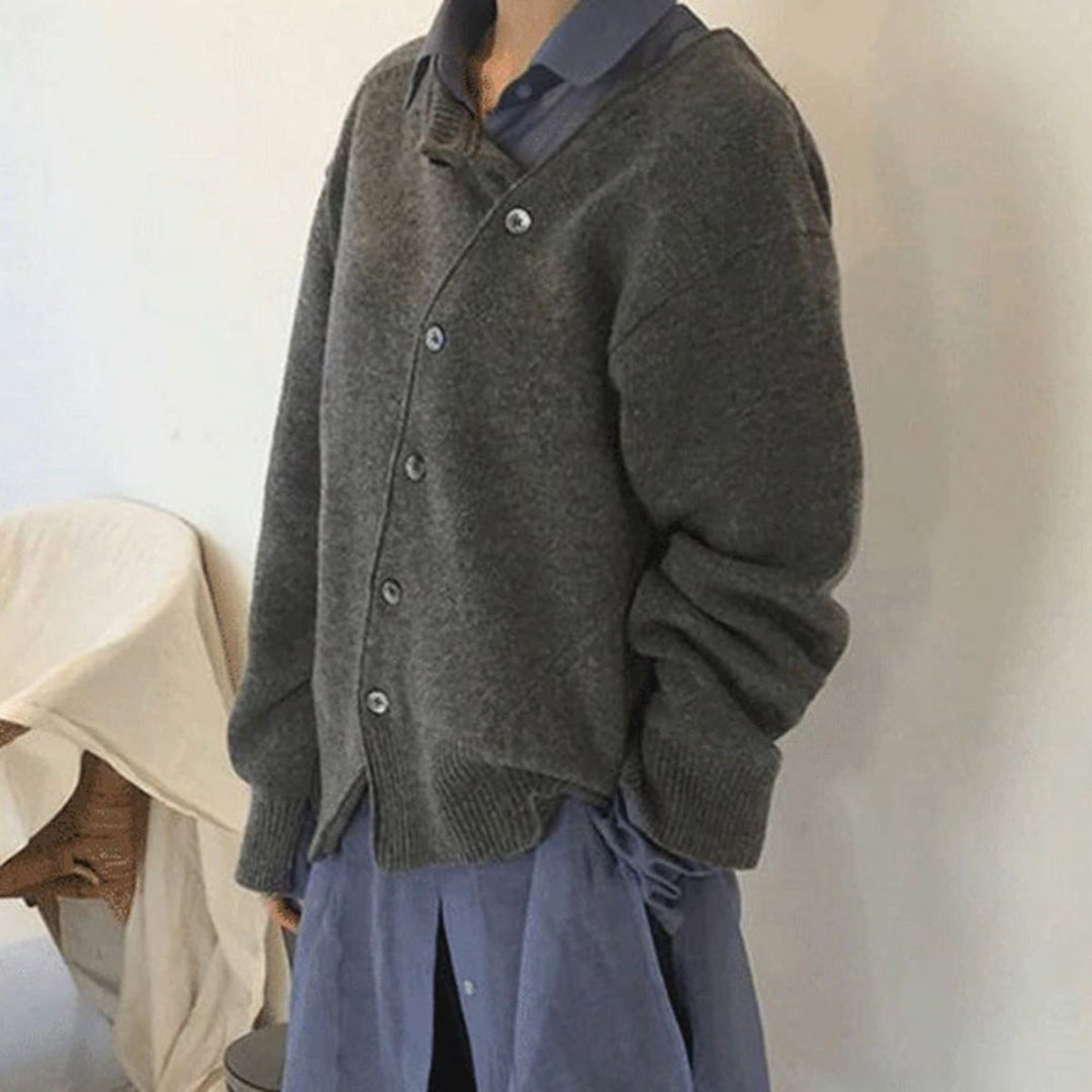 Naveya – Bottoni Asimmetrici in Misto Cashmere Maglione