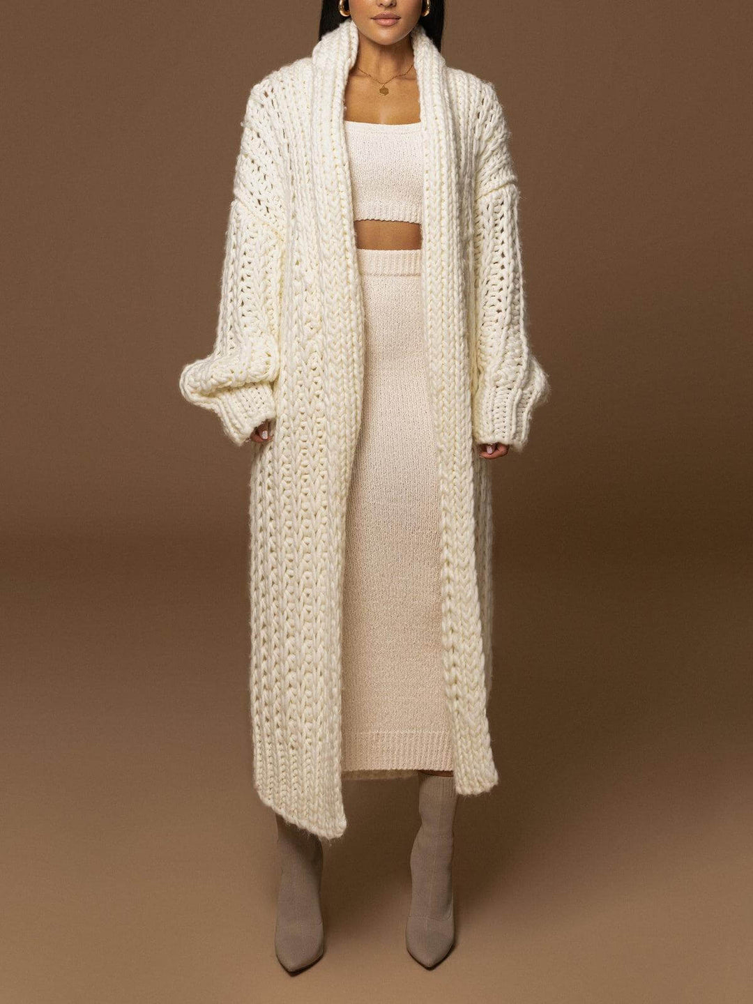 Renali – Collo a Sciarpa in Tricot, Cappotto