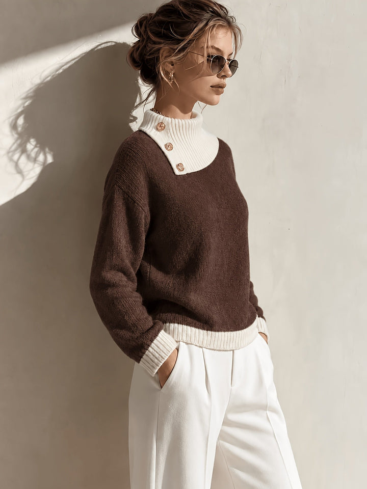 Calira – Maglione a Collo Asimmetrico