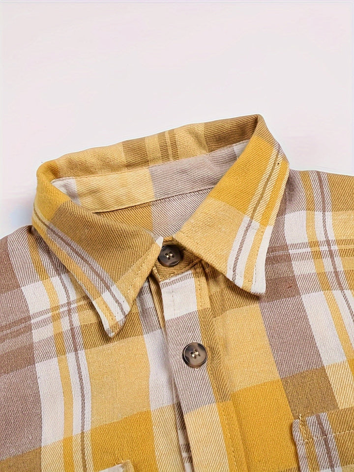 Rilena – Maniche Lunghe a Quadretti Camicia
