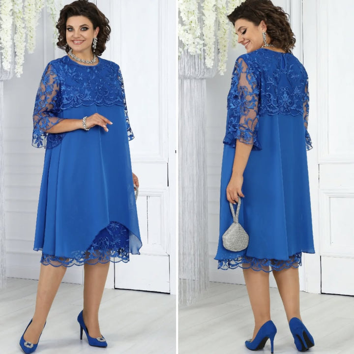 Novira – Patchwork in Chiffon Abito