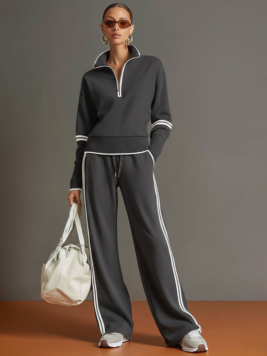 Mireva – Completo con Blusa e Pantaloni a Gamba Larga