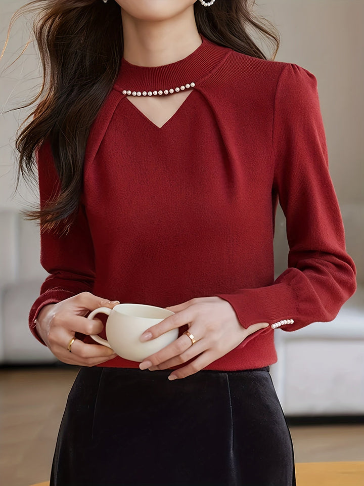 Neraya – Maglione in Viscosa con Dettagli in Perla