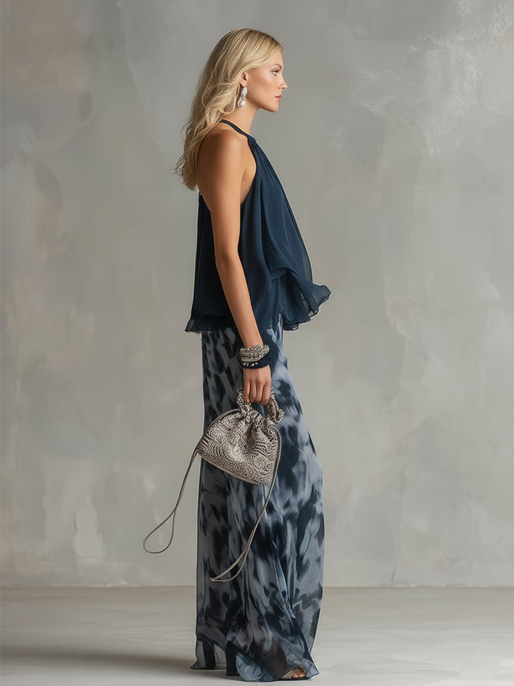 Rivana – Collo All'Americana in Chiffon Completo