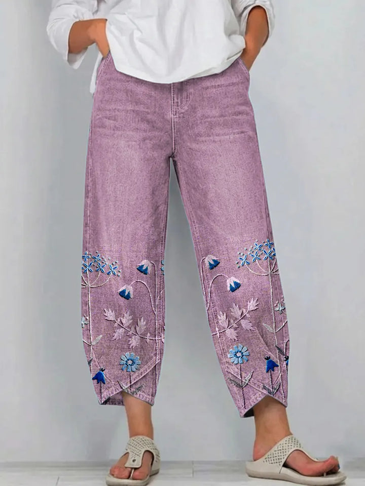 Anvera – Ricamati in Cotone Pantaloni
