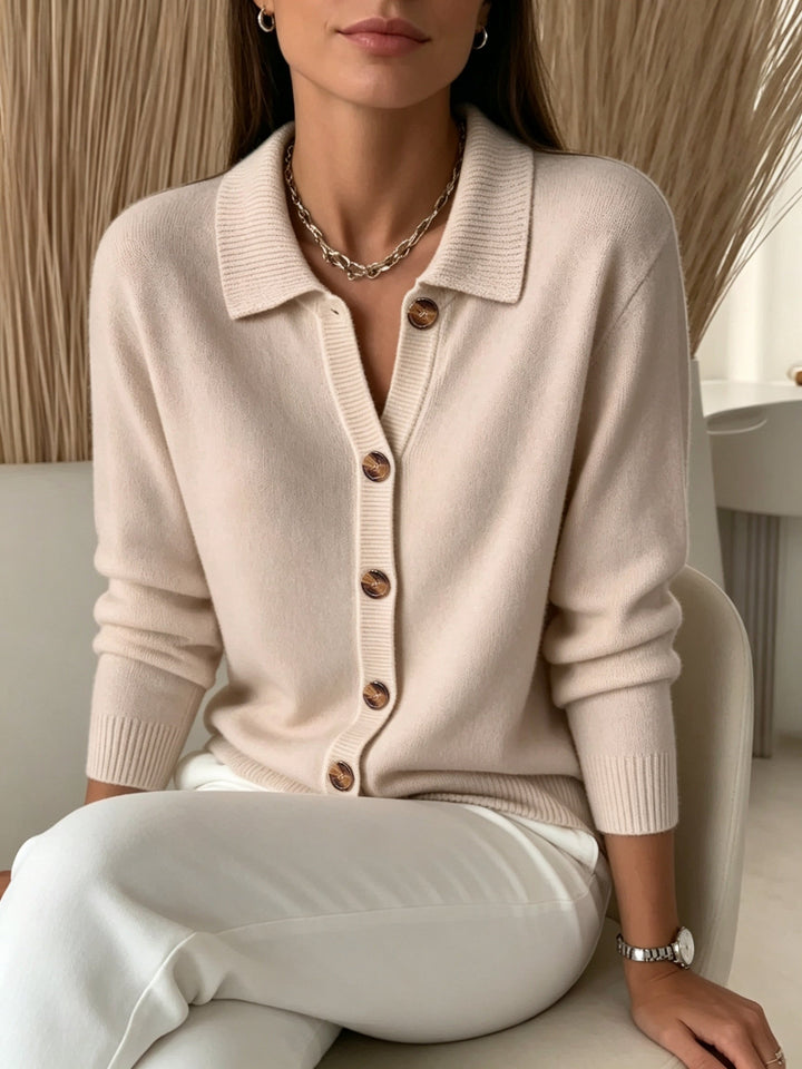 Relani – Scollatura a V in Maglia a Costine Cardigan