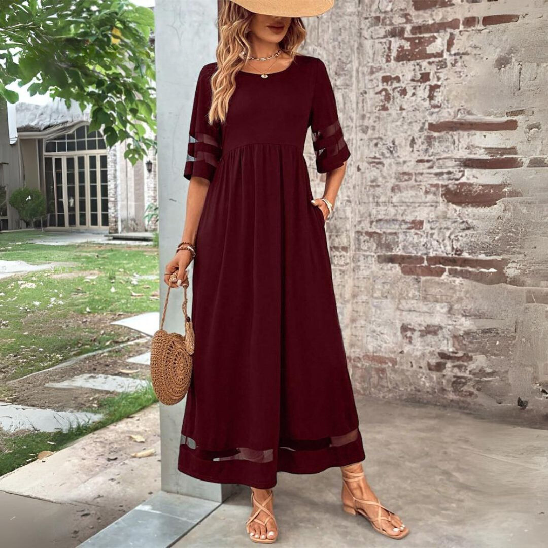 Velara – Maxi a Righe Effetto Ombra Abito