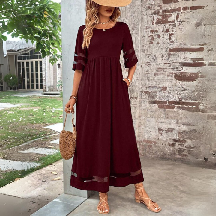 Velara – Maxi a Righe Effetto Ombra Abito