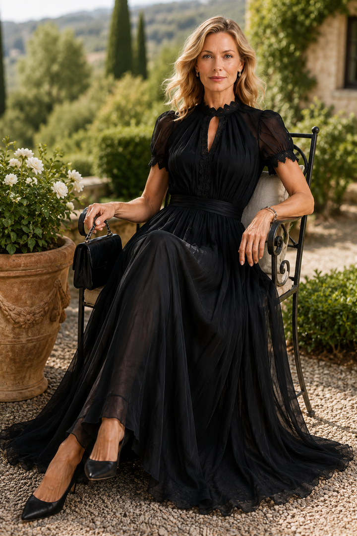 Rivana – Maxi in Chiffon Abito
