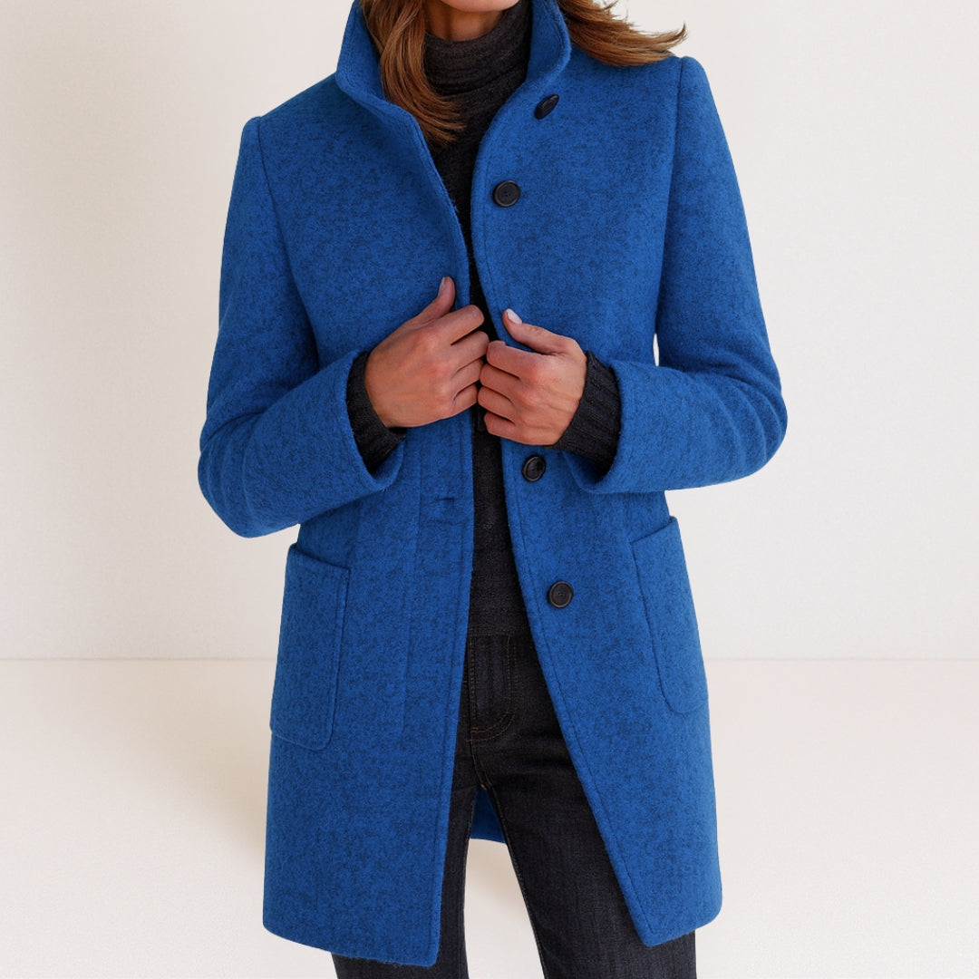 Velora – Collo Alto in Misto Lana, Cappotto