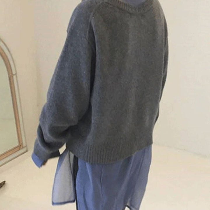 Naveya – Bottoni Asimmetrici in Misto Cashmere Maglione