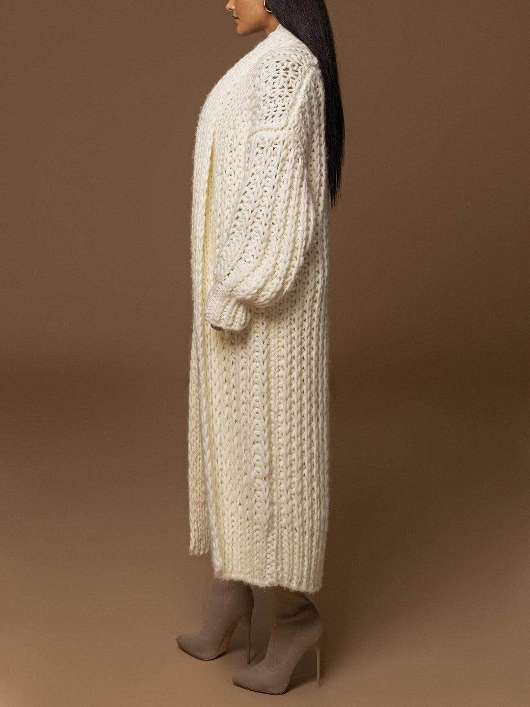 Renali – Collo a Sciarpa in Tricot, Cappotto