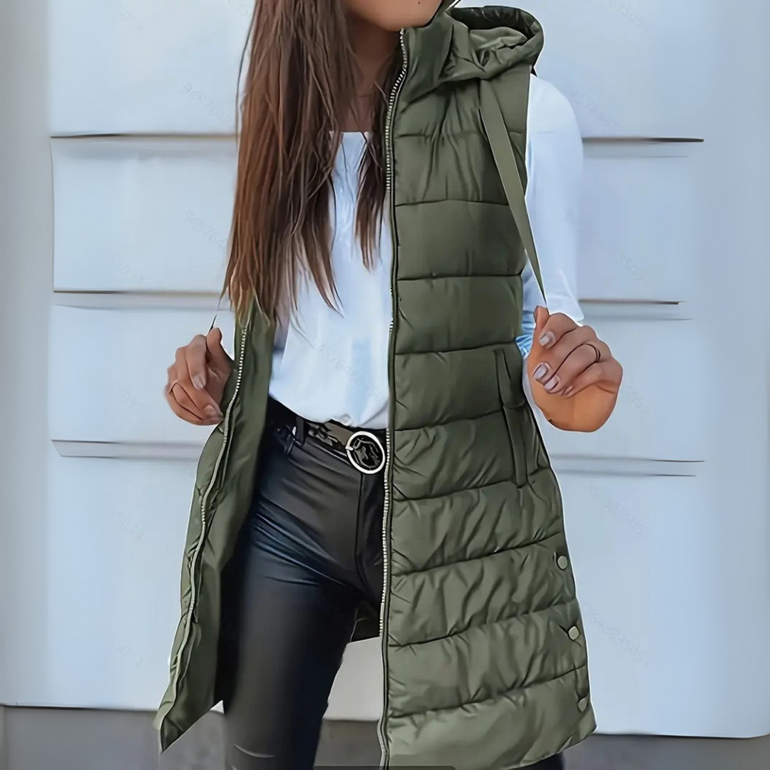 Naleia – Con Cappuccio in Tessuto Gilet da Donna