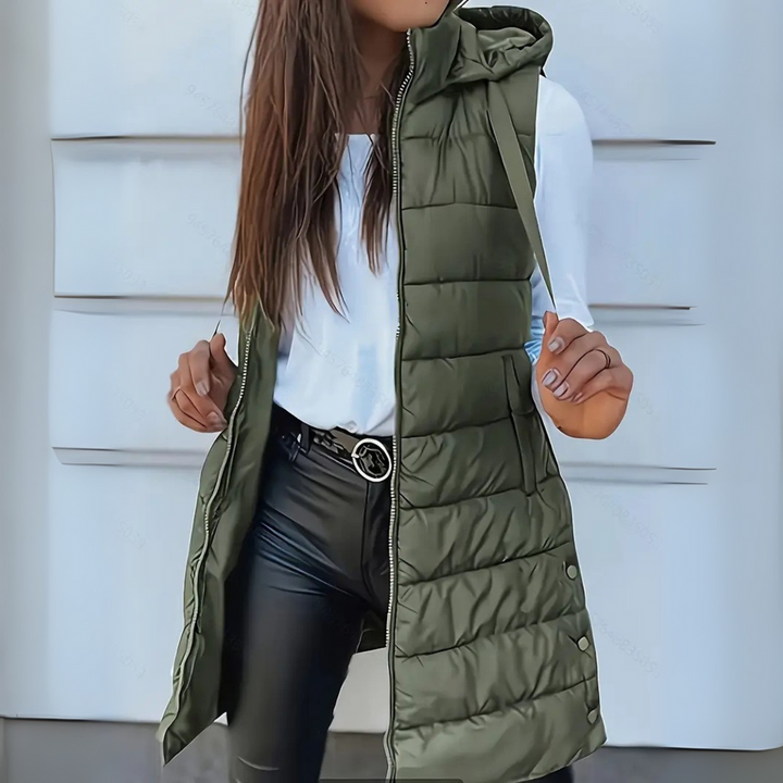 Naleia – Con Cappuccio in Tessuto Gilet da Donna