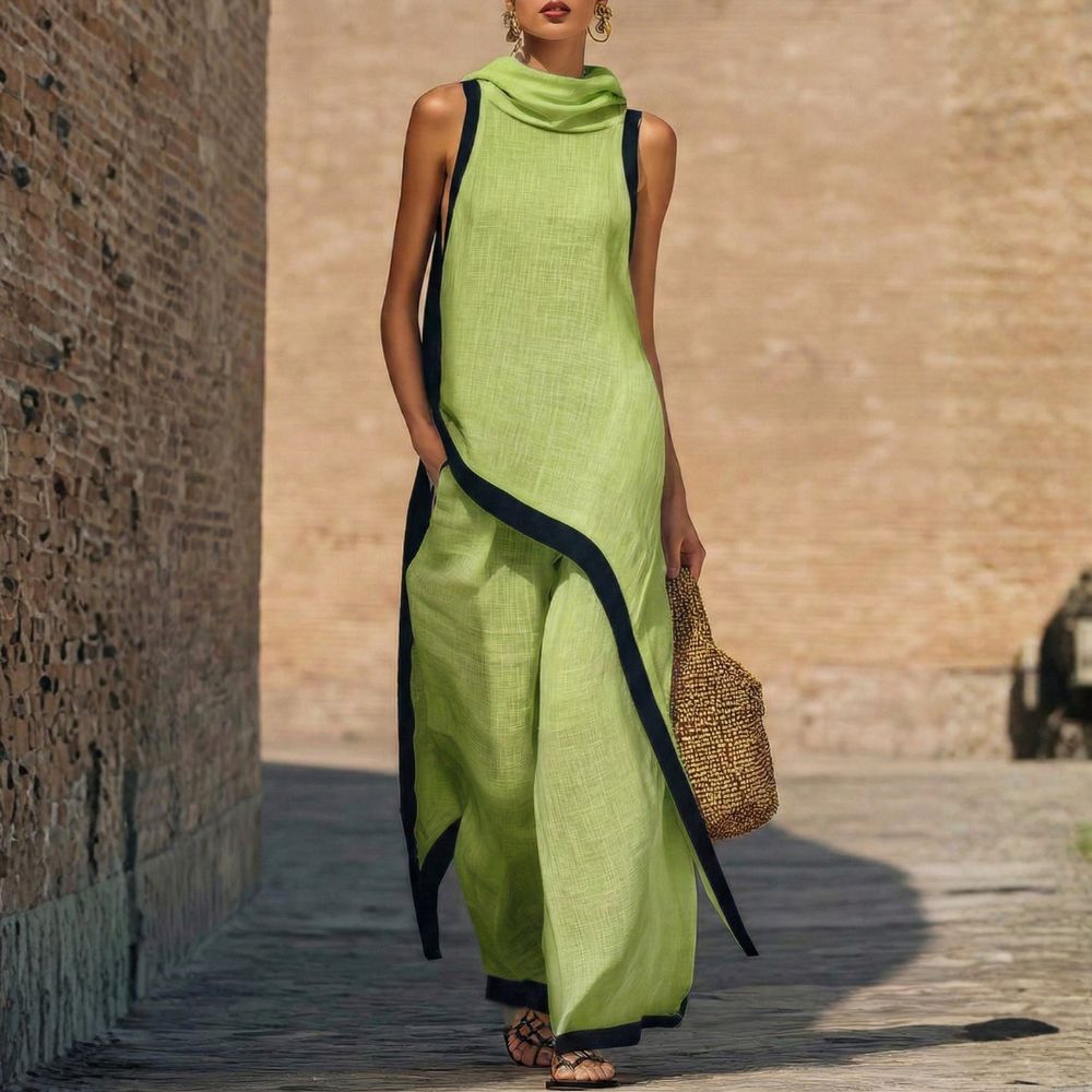 Avylen – Taglio Asimmetrico in Lino-Cotone Set