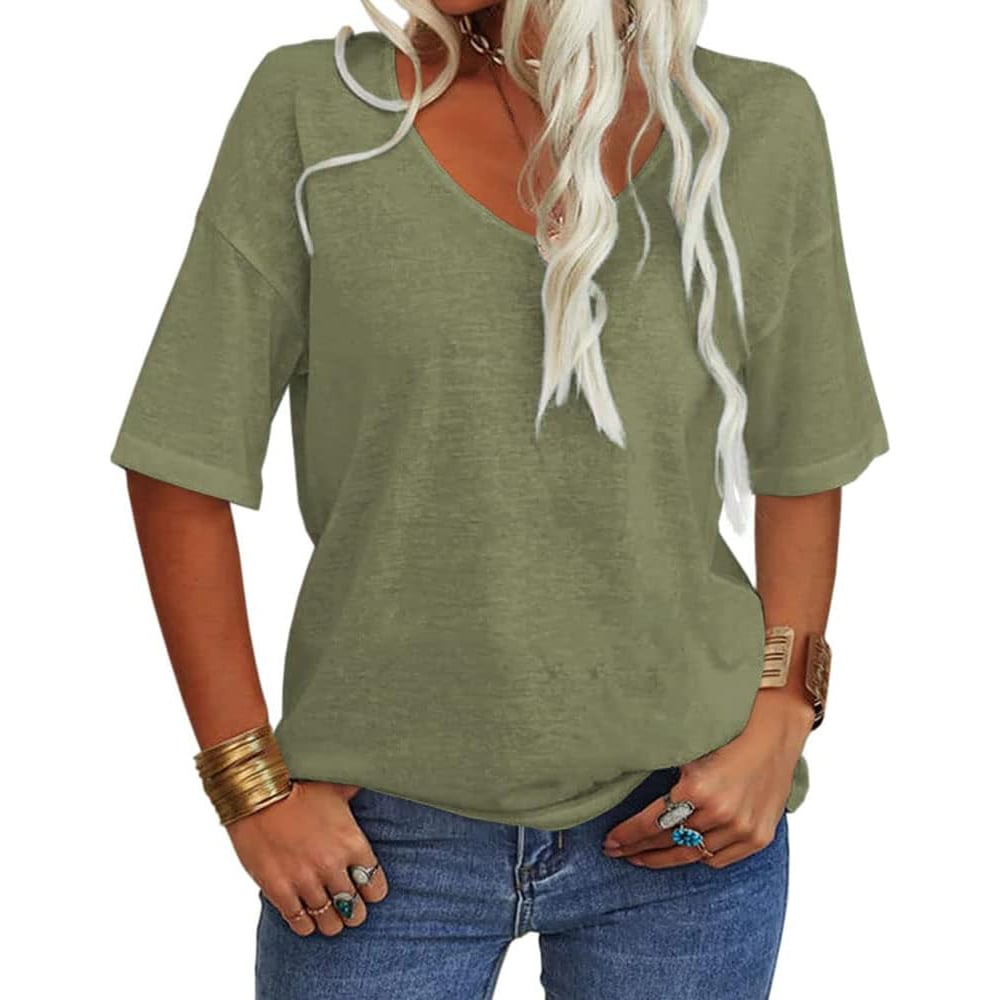 Kelira – Maniche a Petalo in Jersey Elasticizzato T-shirt