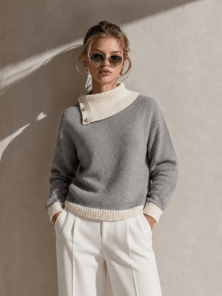 Calira – Maglione a Collo Asimmetrico