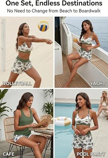 Rilena – Boyshorts con Tasche in Tricot, Set Tankini