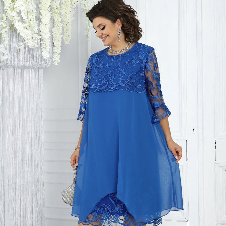 Novira – Patchwork in Chiffon Abito