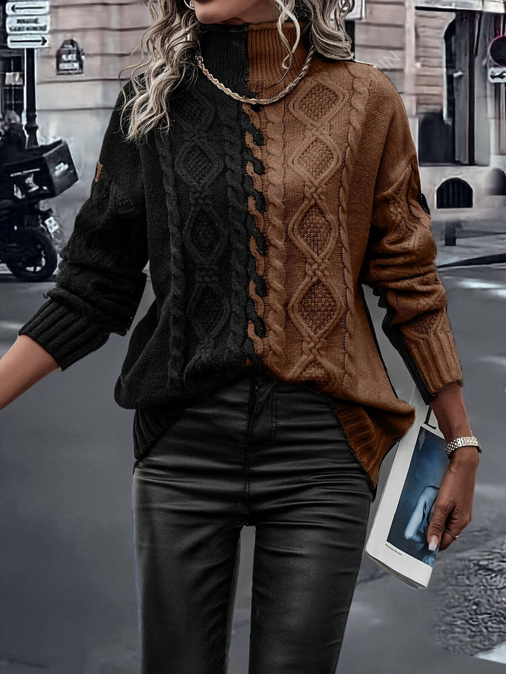 Vesina – Collo Alto con Lavorazione a Treccia, Maglione