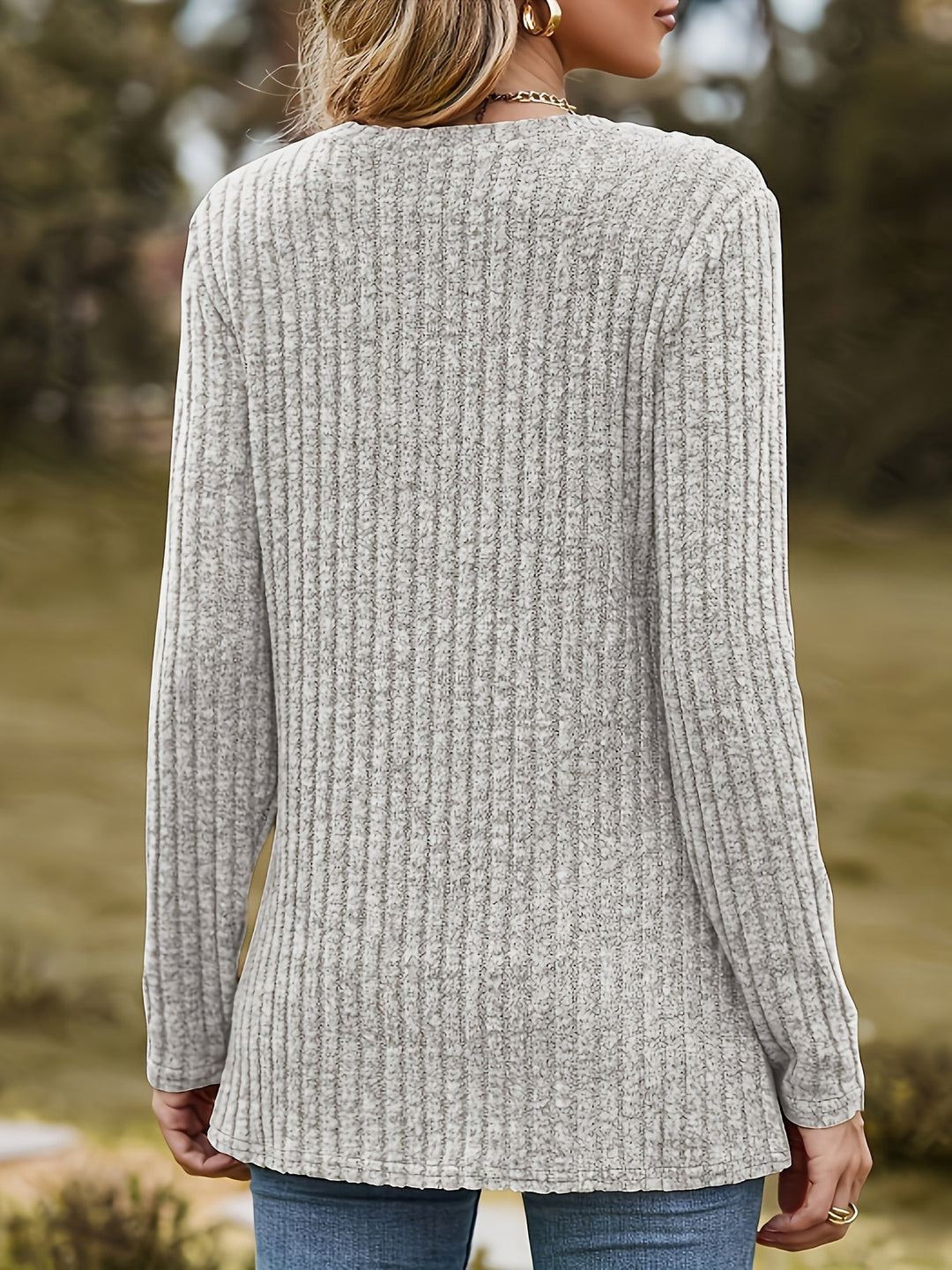 Calira – Con Stampa Farfalla, Maglia a Coste, T-Shirt