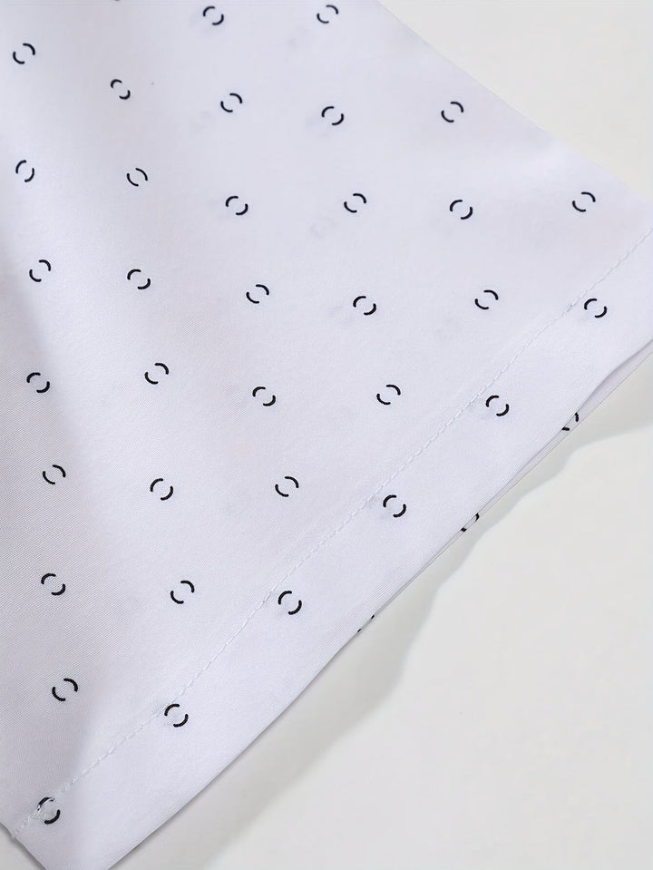 Garrick - Camicia in Tessuto Stretch Stampata Leggera