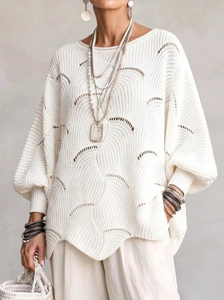 Velira – Ondulato a Maglia Aperta Maglione