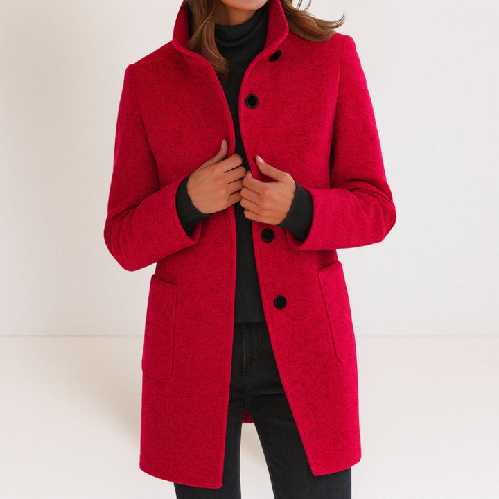 Velora – Collo Alto in Misto Lana, Cappotto