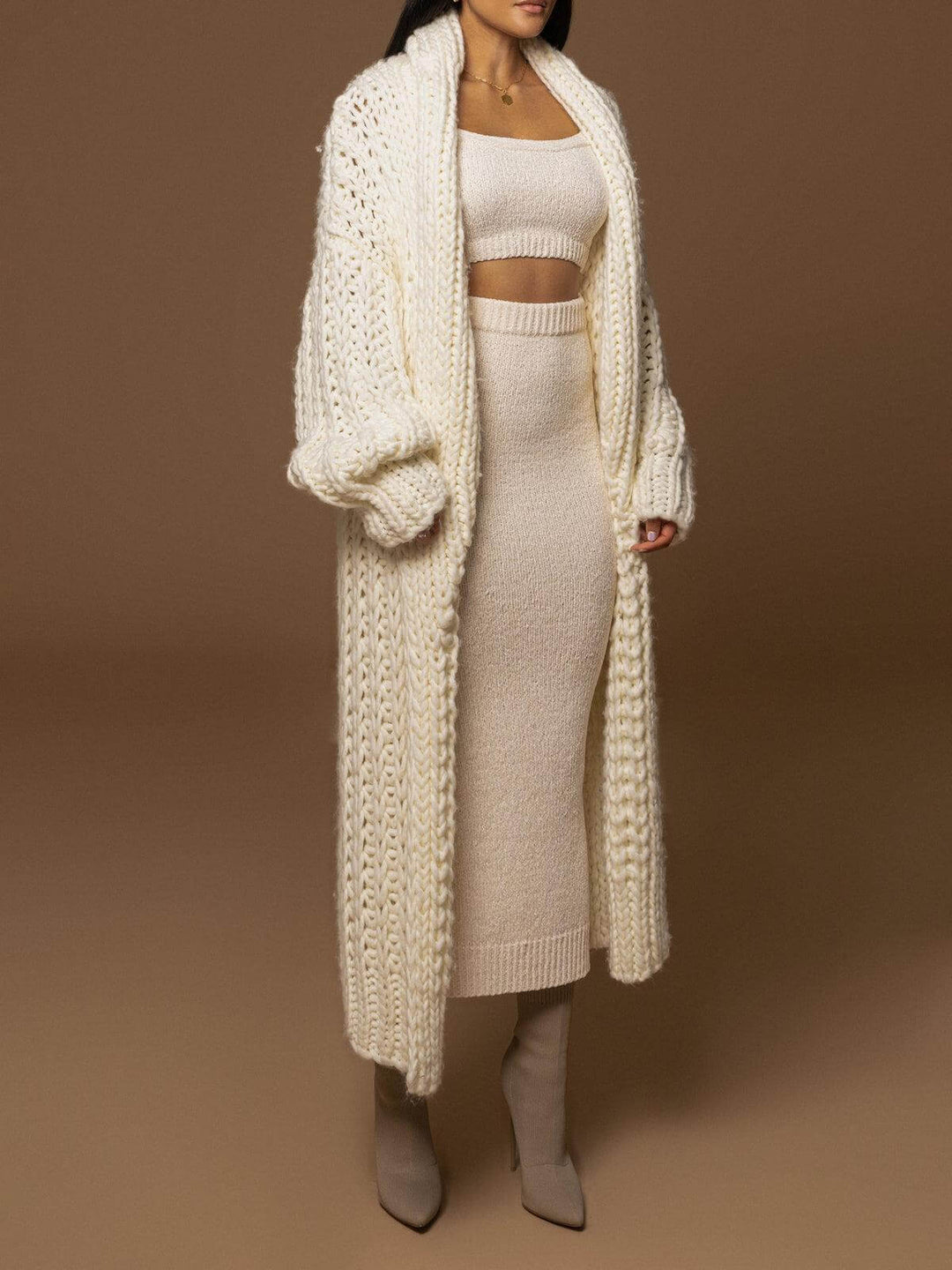 Renali – Collo a Sciarpa in Tricot, Cappotto
