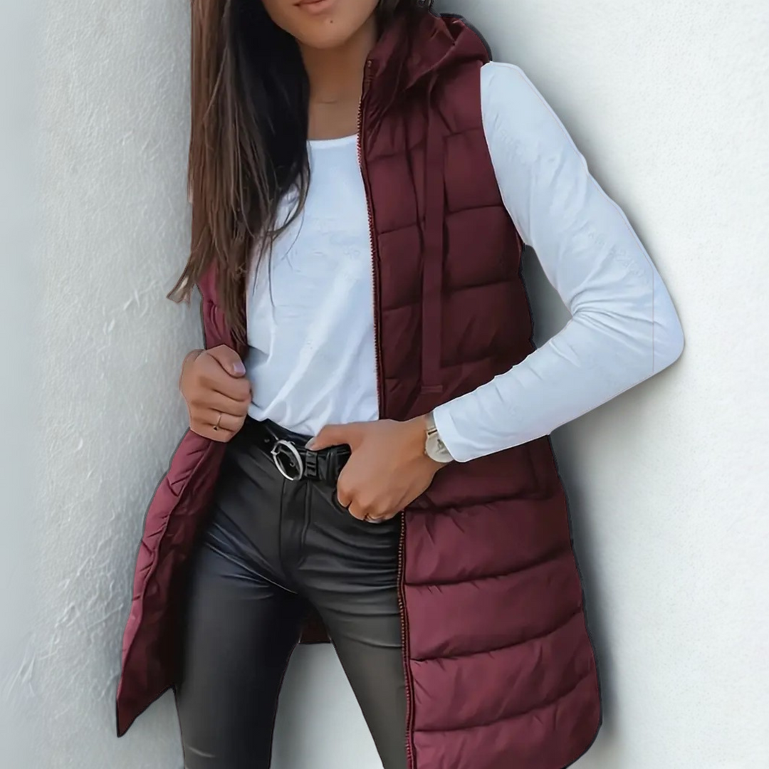 Naleia – Con Cappuccio in Tessuto Gilet da Donna