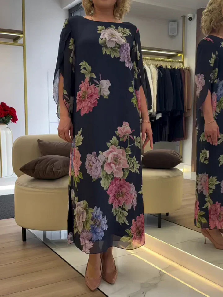 Calira – Spacchi Laterali in Chiffon, Abito Maxi