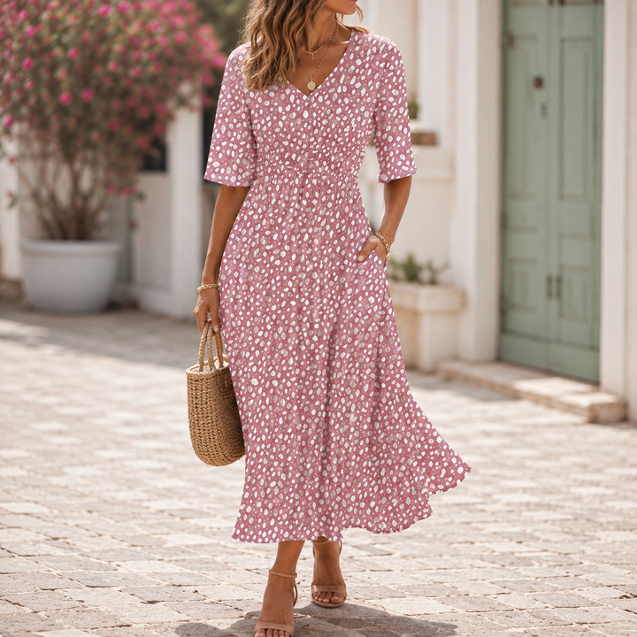 Rilena – Drappeggiato in Jersey, Abito Midi