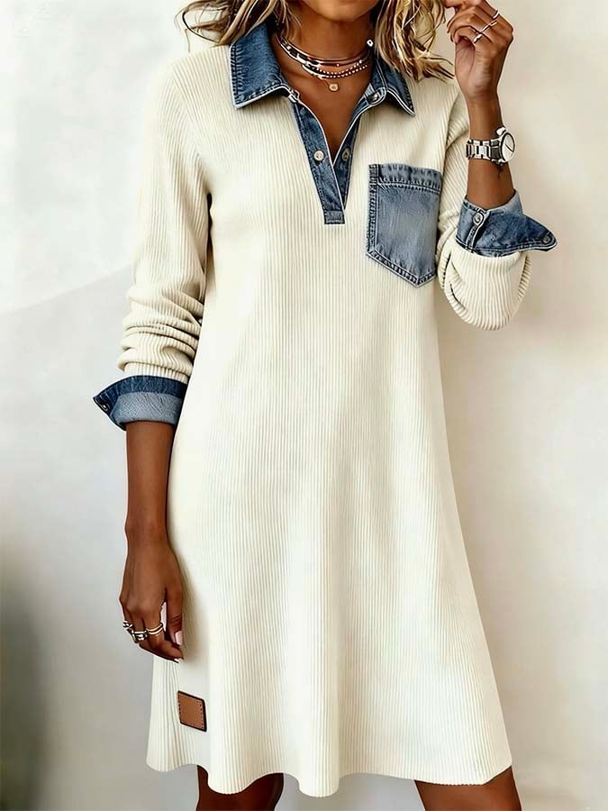 Noreli – Patchwork in Denim Abito