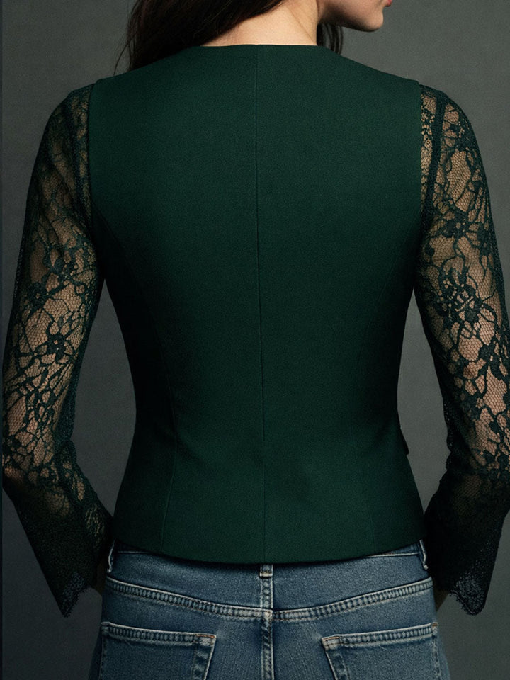 Nalira – Con Maniche in Pizzo, Completo Blusa e Gilet