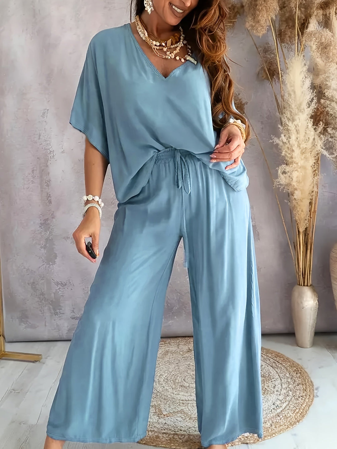 Velise – Scollatura a V, Completo Due Pezzi