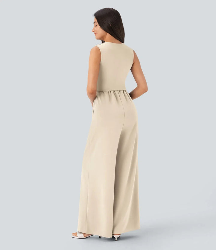 Avessa – Tuta con Pantaloni a Palazzo