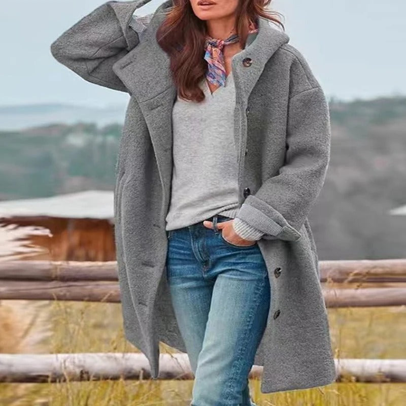 Rivena – Cappotto Lungo Intrecciato con Cintura