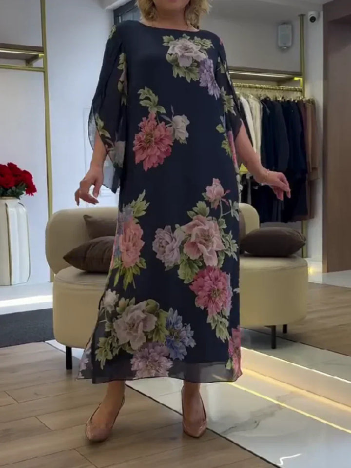 Calira – Spacchi Laterali in Chiffon, Abito Maxi