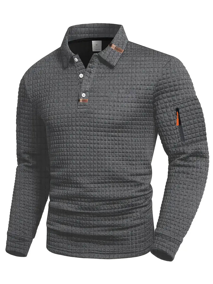 Everton - Maglione con Collo Polo in Maglia Tecnica Strutturata