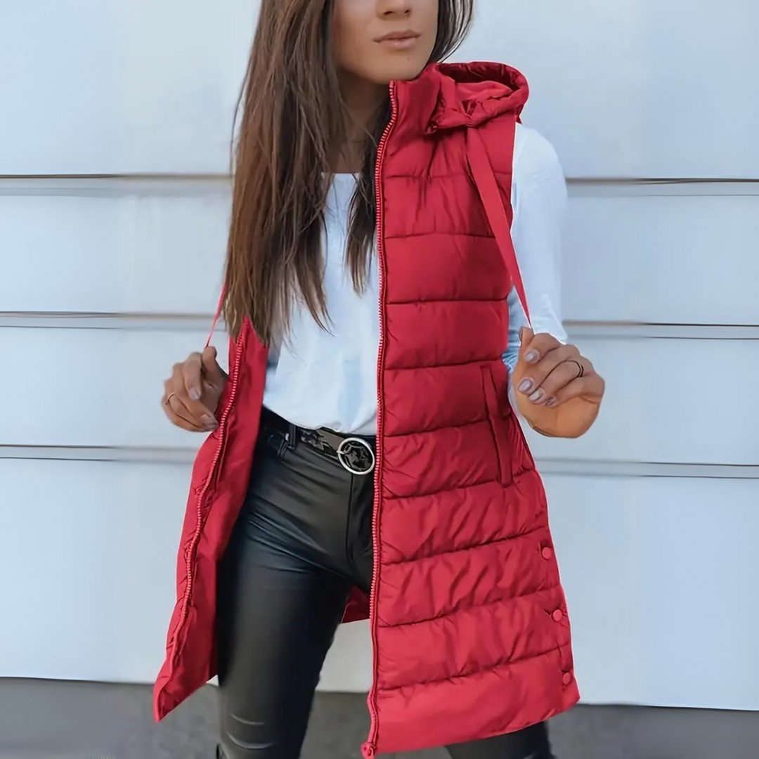 Naleia – Con Cappuccio in Tessuto Gilet da Donna