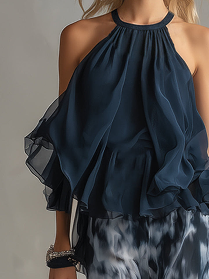 Rivana – Collo All'Americana in Chiffon Completo