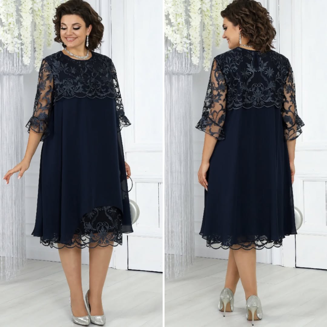 Novira – Patchwork in Chiffon Abito