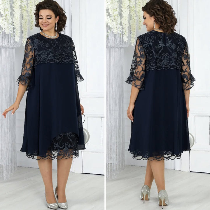 Novira – Patchwork in Chiffon Abito