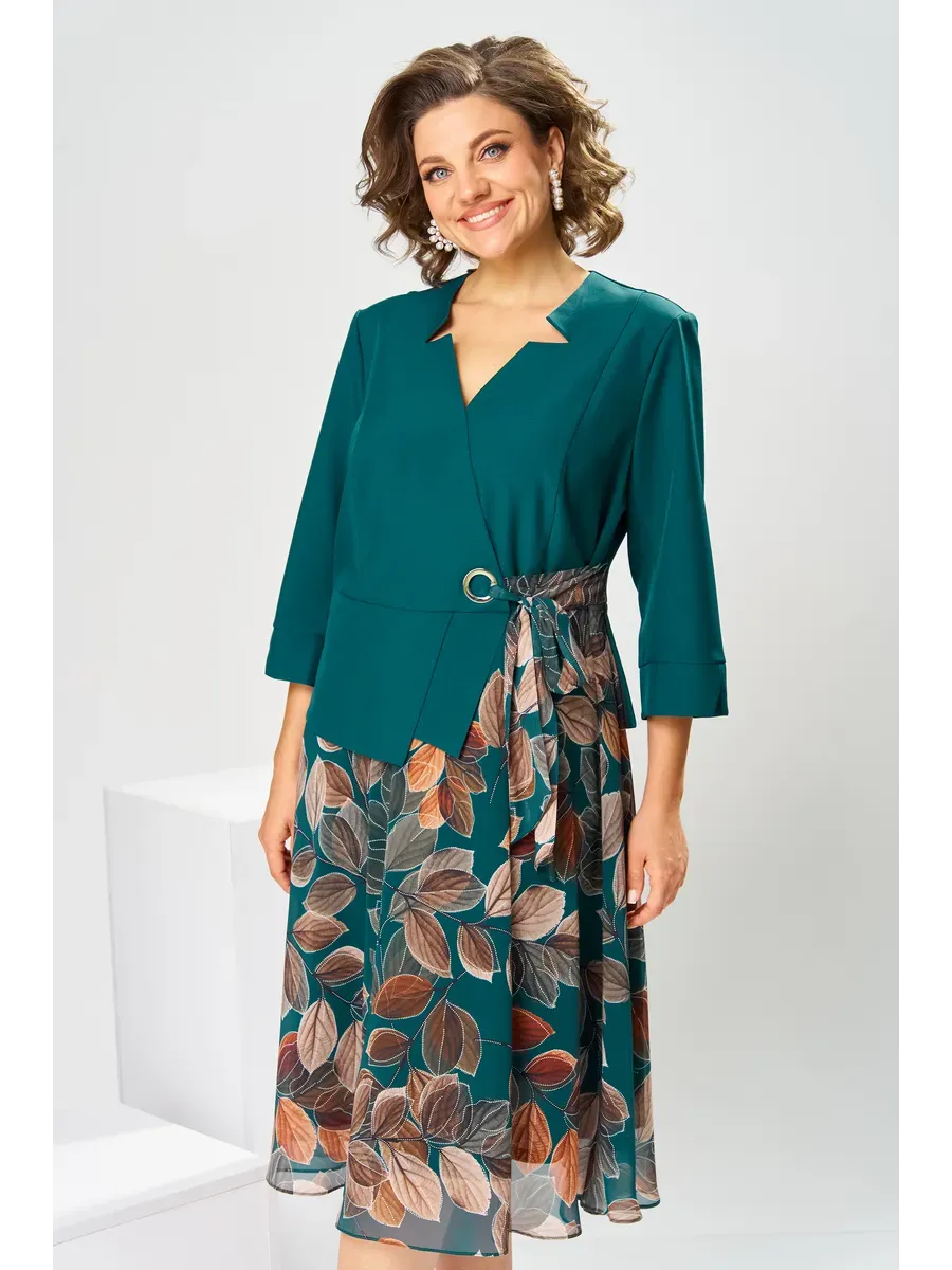 Ilyra – Con Collo a Revers in Chiffon Abito
